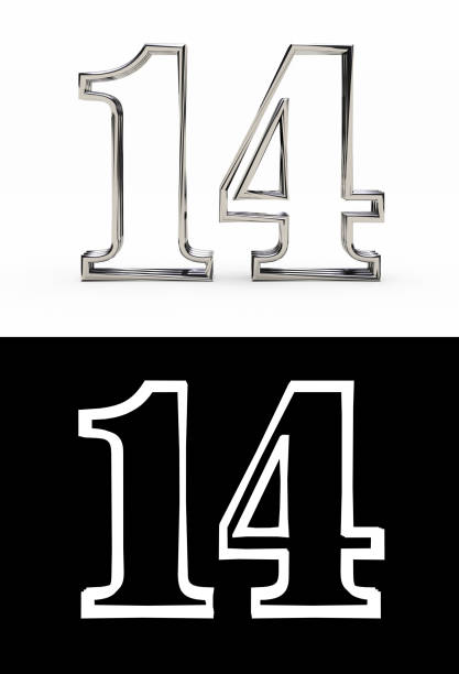 istock Silver number fourteen years 1151174193