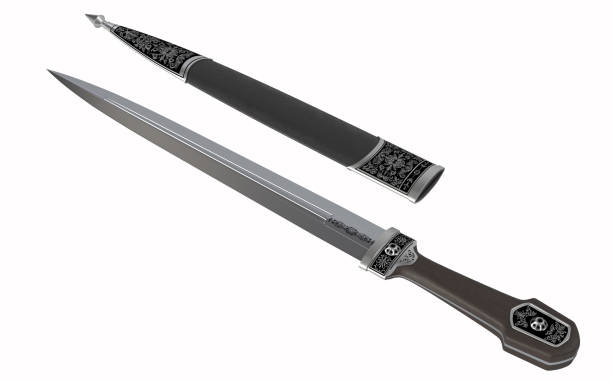 istock Chechen dagger - weapon of the Caucasus - 3d illustration 1151175846