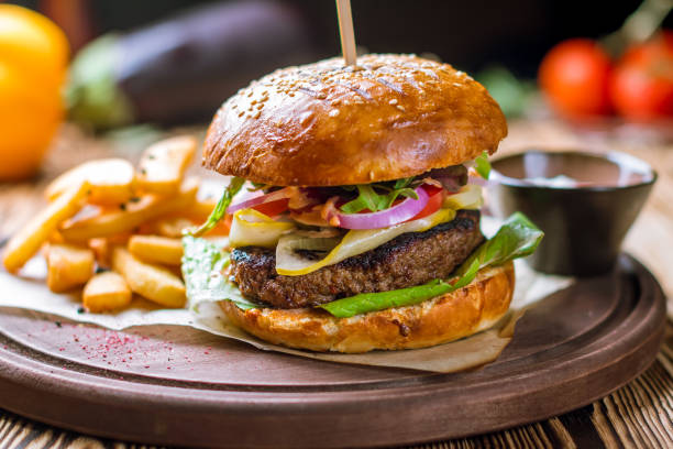 istock Hamurger with fries 1151181344