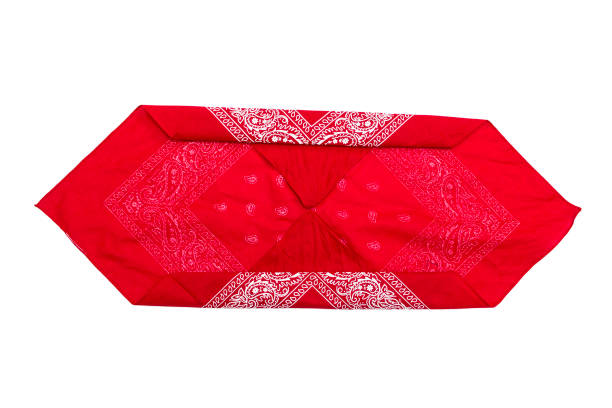 istock Red bandana isolated on white 1151181393
