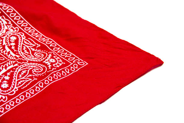 istock Red bandana isolated on white 1151181416