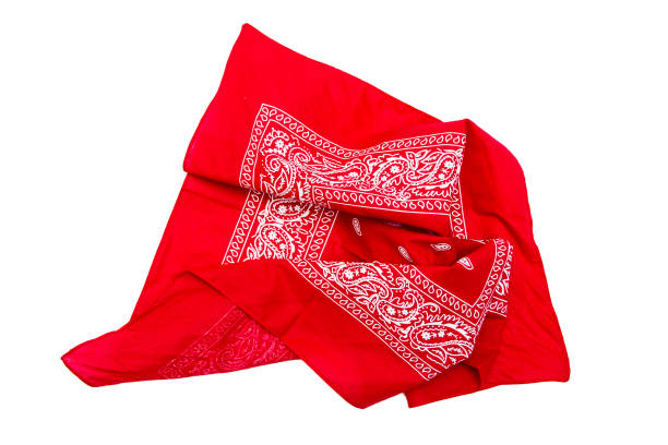 istock Red bandana isolated on white 1151181573