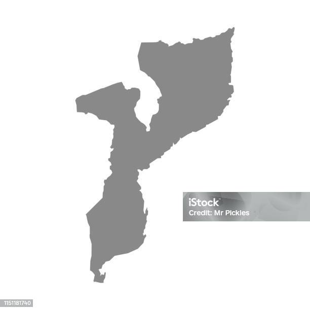 Vector Map Mozambique Isolated Vector Illustration Gray On White Background Eps 8 Illustration Stock Illustration - Download Image Now