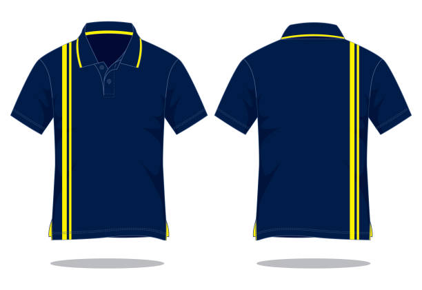 Polo Shirt Design Vector Front and Back View slopestyle stock illustrations