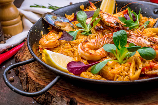 istock paella with seafood 1151188356