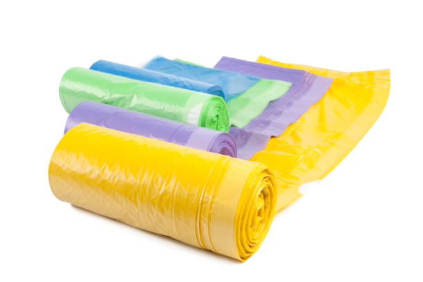 istock roll of plastic garbage bags isolated on white background 1151194374