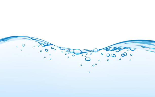 Water splash with bubbles of air, isolated on the white background. Water wave vector illustration, eps 10 Water splash with bubbles of air, isolated on the white background. Water wave vector illustration, eps 10. Clean drinking water pics of a hydrosphere stock illustrations
