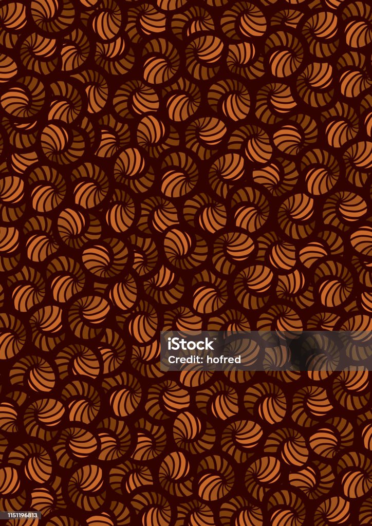 Orange Shell Pattern Decorative Orange Shells Pattern Vector Background Design Stock ...