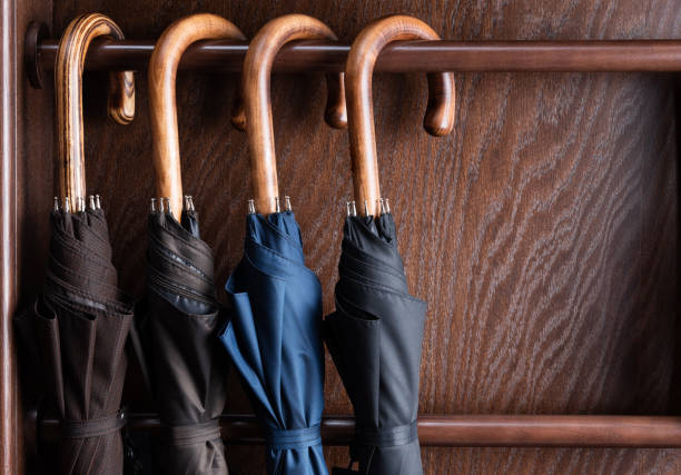 Umbrellas on boutique store display