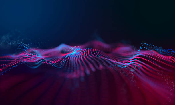 modern wave effect 3d red background - lack of energy imagens e fotografias de stock