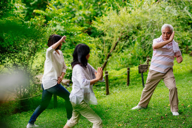 istock Senior Chinese Doing Tai Chi In Park 1151199388