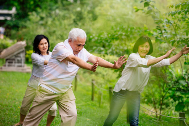 istock Senior Chinese Doing Tai Chi In Park 1151199518