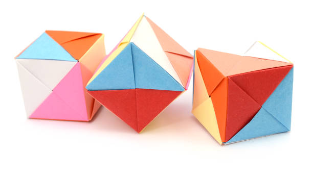 istock Stacking of origami paper cubes 1151199853