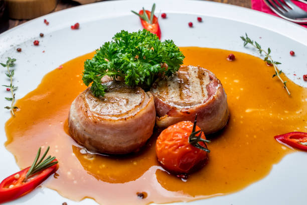 istock Pork medallions with bacon 1151206009