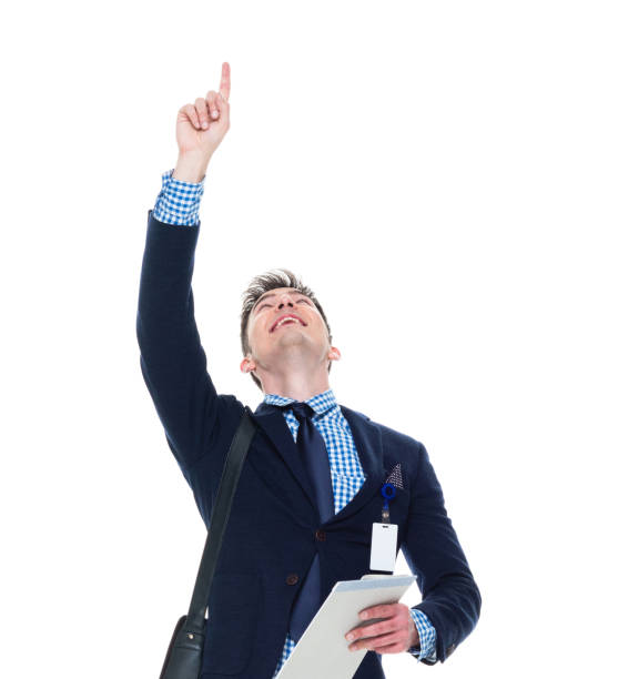 istock Attractive businessman pointing 1151207303