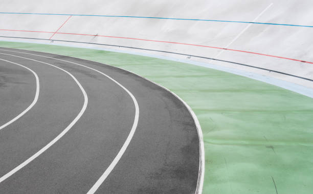 istock Lines of empty velodrome. Geometric line background. 1151214071