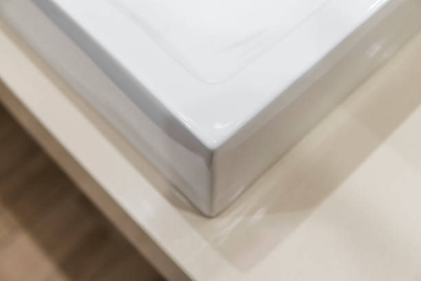 istock Details of ceramic white sink in the modern bathroom. 1151215209