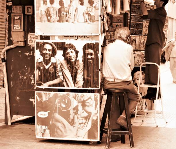 Newsstand with newpapers and magazines. Buenos Aires, Argentina - March 28, 2018. Newsstand with newpapers and magazines. newpapers stock pictures, royalty-free photos & images