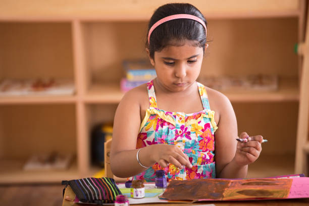 istock Indian girl drawing 1151223858