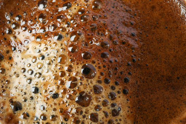 istock Coffee with frothy foam as background, space for text and closeup. Break time 1151223977