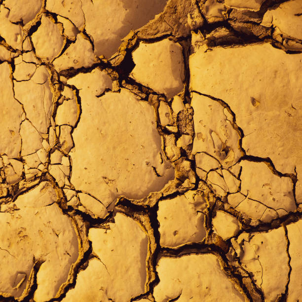 istock Dried cracked mud suitable as background and climate change symbol 1151224170
