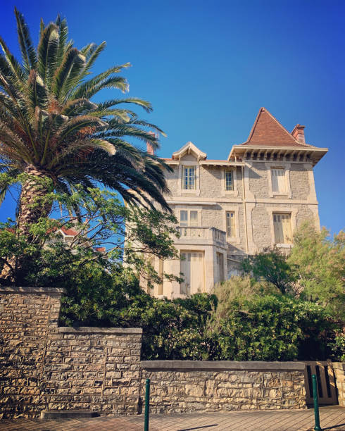 Biarritz, France - May 05, 2019: Beautiful architecture in Biarritz, no people