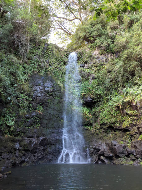 istock Waterfall into pond in Hooleipalaoa Gulch 1151235790