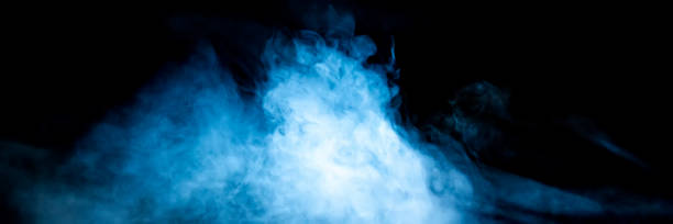 artificial fog during a rock band music concert.