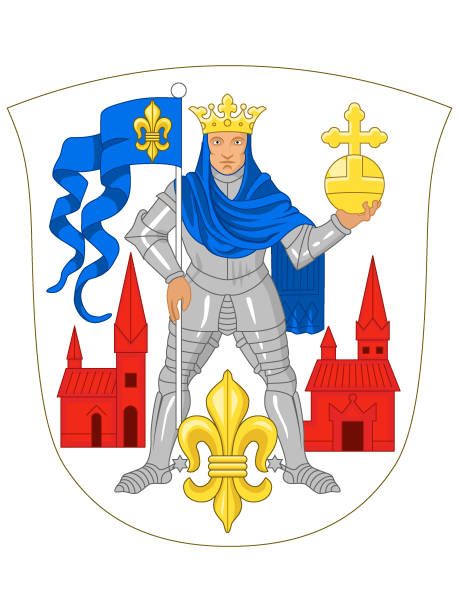 Coat of Arms of the Danish City of Odense Vector Illustration of the Coat of Arms of the Danish City of Odense aalborg stock illustrations