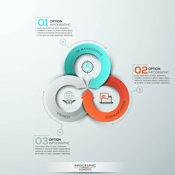 Modern arrow business template. Modern arrow business template. Vector illustration. Can be used for workflow layout, diagram, number options, web design, infographics and timeline. machine part stock illustrations