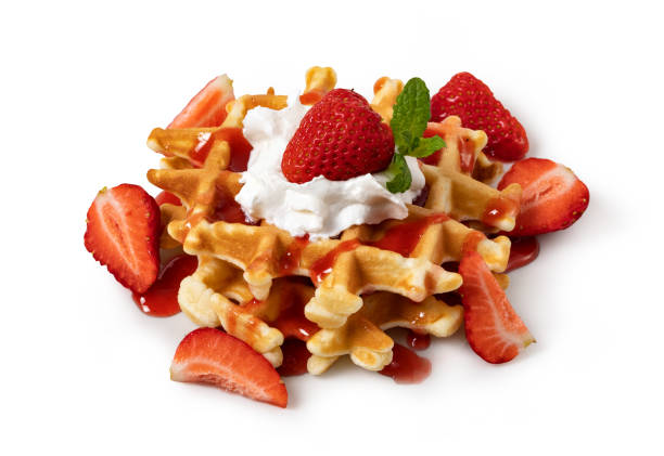 istock viennese waffles with strawberry 1151250236