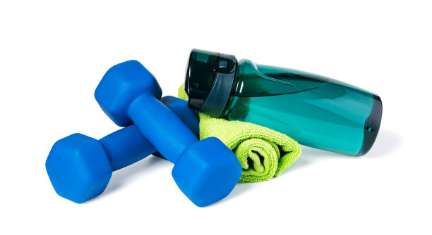 istock dumbbells and Sports Bottle 1151250329