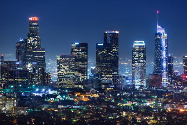 istock Downtown Los Angeles skyline at night 1151255177