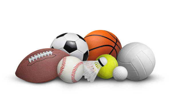 istock Set of balls isolated on white background 1151256042