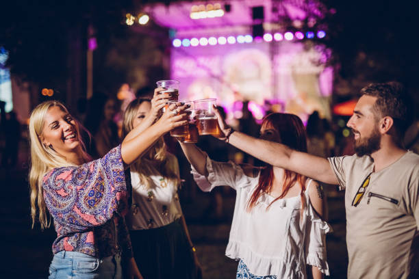 istock Group of people on a music festival 1151257310