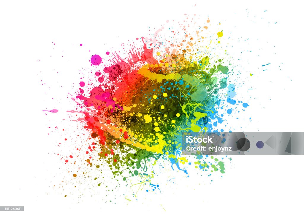 Rainbow paint splash - Royalty-free Tinta - Equipamento de Arte e Artesanato arte vetorial