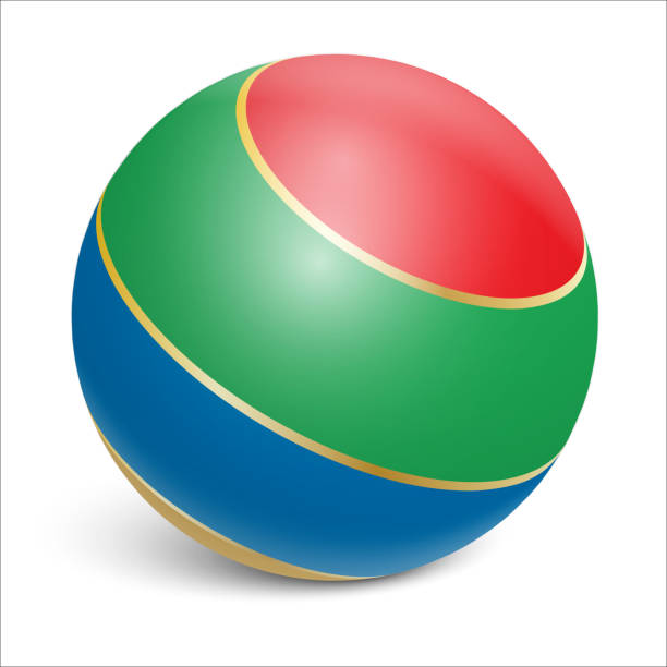 ilustrações, clipart, desenhos animados e ícones de praia ball5 vector - beach ball ball sphere red