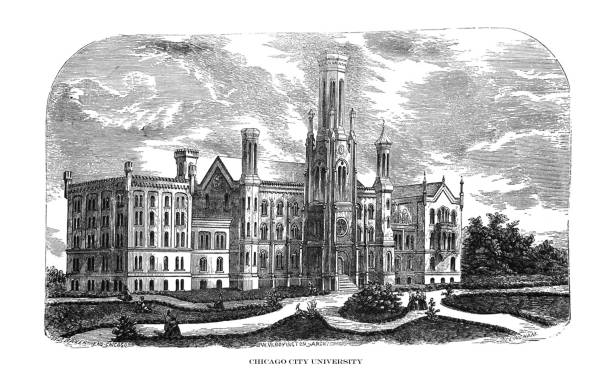 istock First Century United States illustrations - 1873 - Chicago City University 1151265735