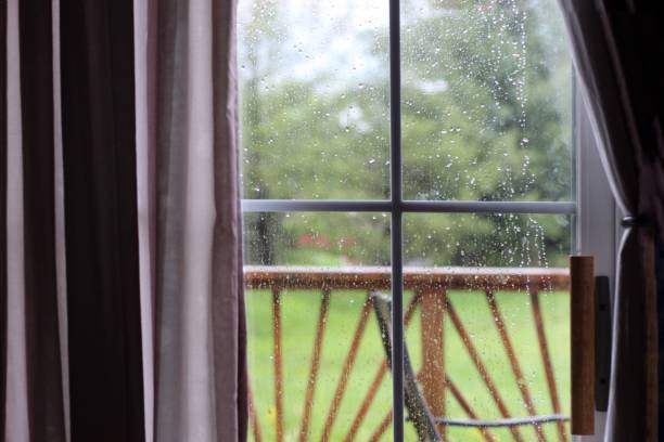 istock A view of a backyard on a rainy day through  a window 1151266511