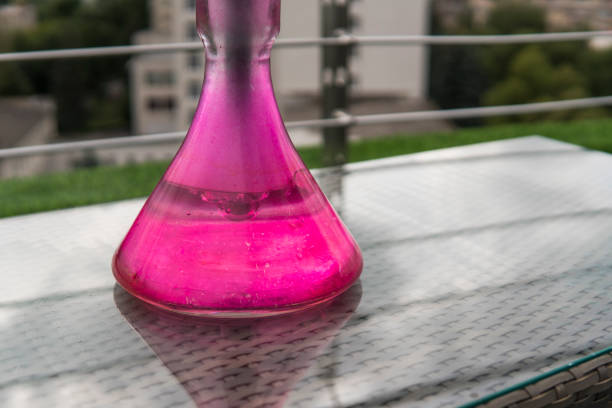 istock Pink hookahs on table in hookah lounge in a day. 1151266924