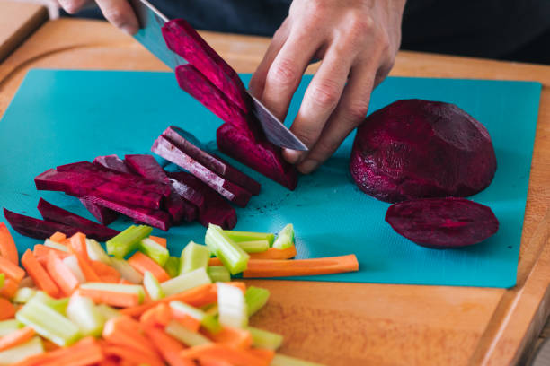 Beetroot chopped, close-up