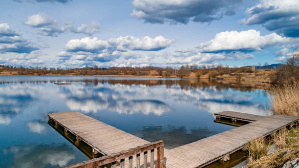istock Lakeshore With Wooden Pier 1151272568