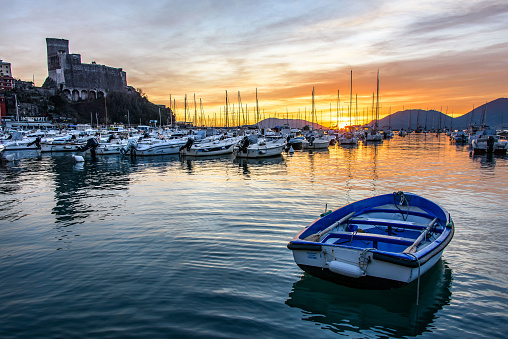 View from the coast of the village of Lerici