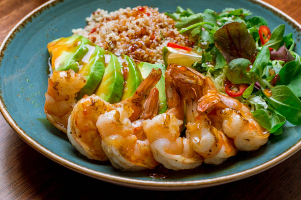 istock quinoa with shrimp and avocado 1151276624