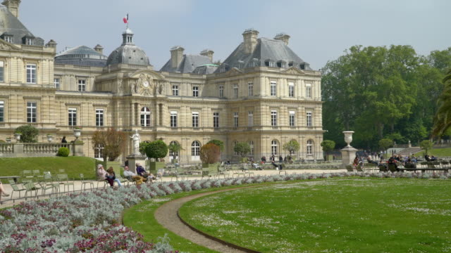 View of the Luxembourg garden and palace