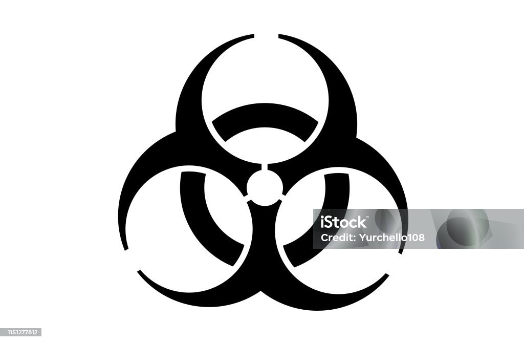 Biohazard vector icon symbol Biohazard vector icon symbol on a white background Biohazard Symbol stock vector