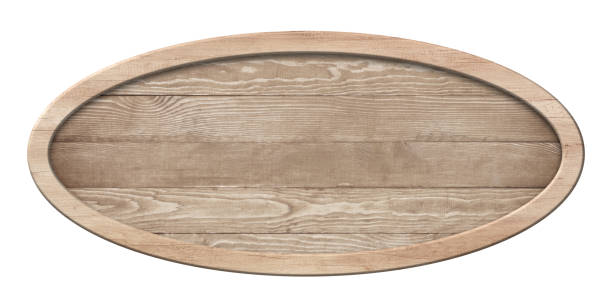 istock Oval board made of natural wood and with bright frame 1151279227