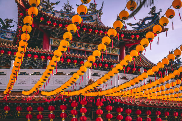 istock Lanterns hanging in Thean Hou Temple 1151283242