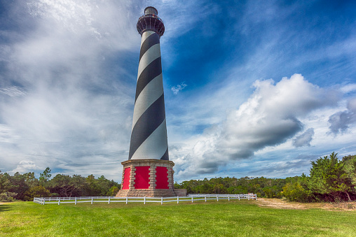 Cape Hatteras Lighthouse against Dramatic Skies