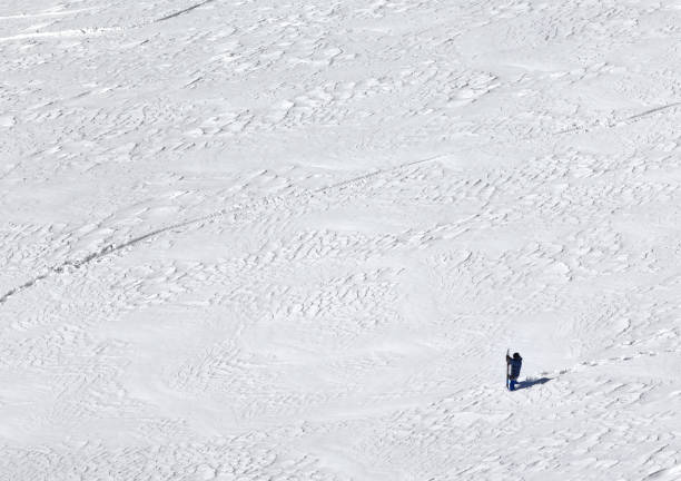 istock Snowboarder on snowy slope for freeriding at cold winter day 1151285949
